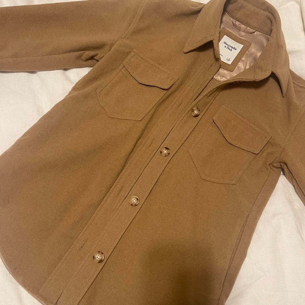 A&F brown shacket